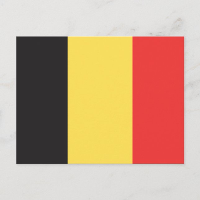Flagga Belgien Vykort (Framsida)