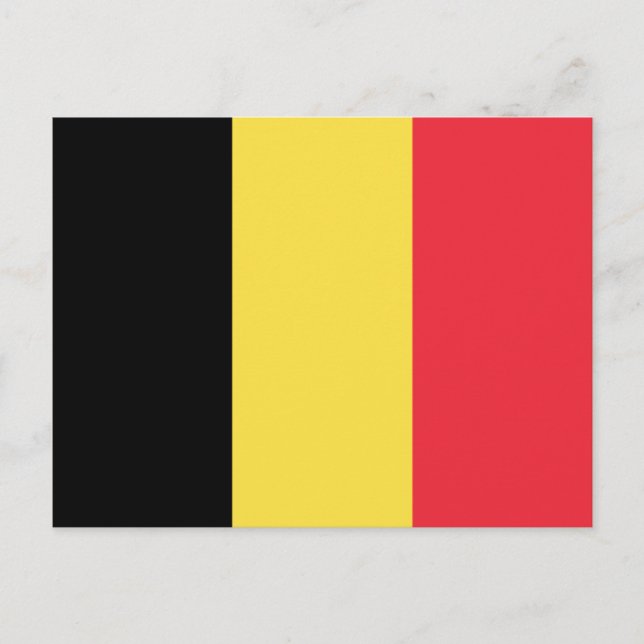 Flagga Belgien Vykort (Framsida)