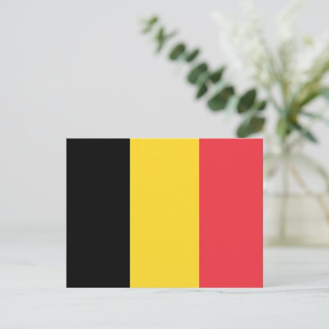 Flagga Belgien Vykort (Stående Fram)