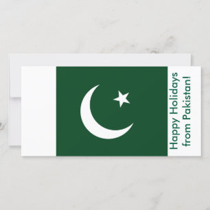Flagga Belize, Glad helg från Pakistan Julkort