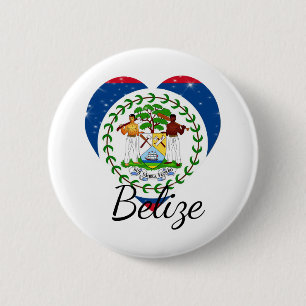 Flagga Belize. Knapp