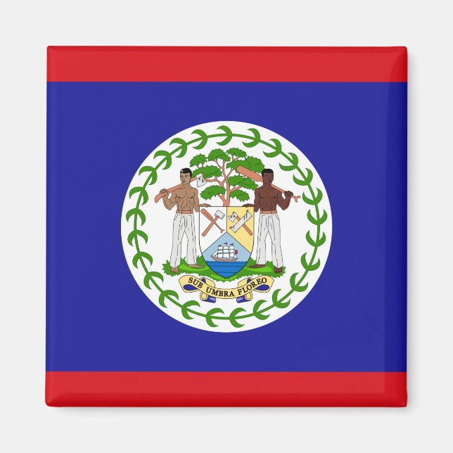 Flagga Belize Magnet (Framsidan)