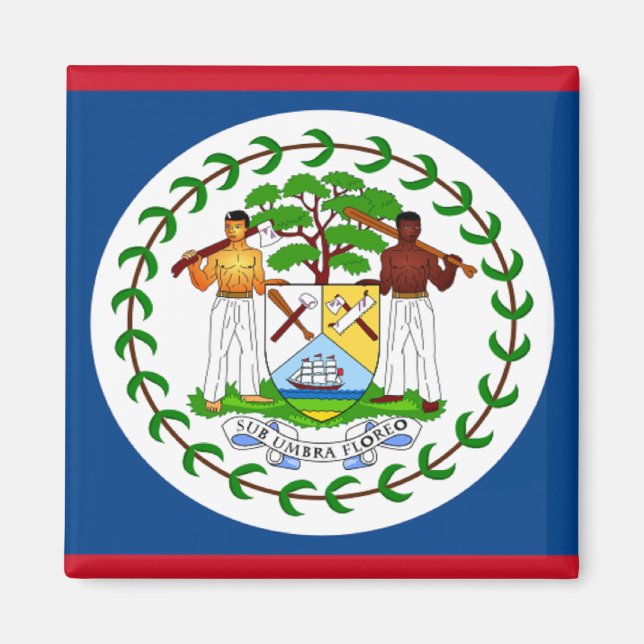 Flagga Belize Magnet (Framsidan)