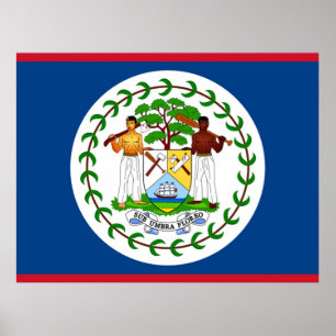 Flagga Belize Poster