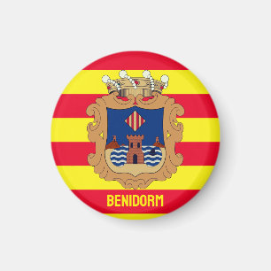 Flagga Benidorm - Comunidad Valenciana (ESP) Magnet