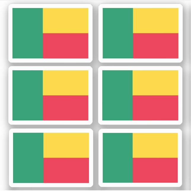 Flagga Benin - en samling dekaler (Framsida)