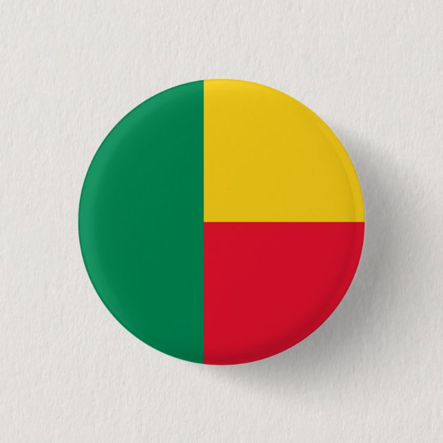Flagga Benin Knapp (Framsida)