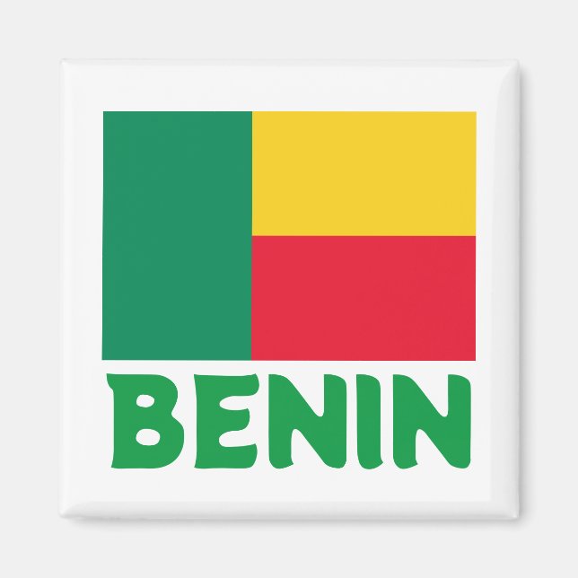 Flagga Benin Magnet (Framsidan)