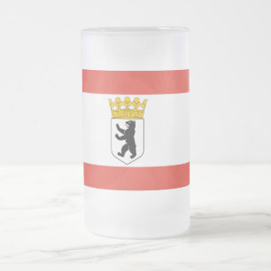 Flagga Berlin Frosted Glass Beer Mugg