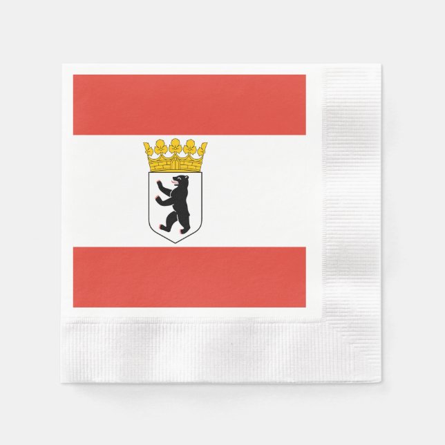 Flagga Berlin Napkins Pappersservett (Framsidan)