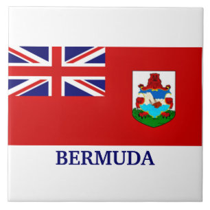 Flagga Bermuda, märkt. Kakelplatta