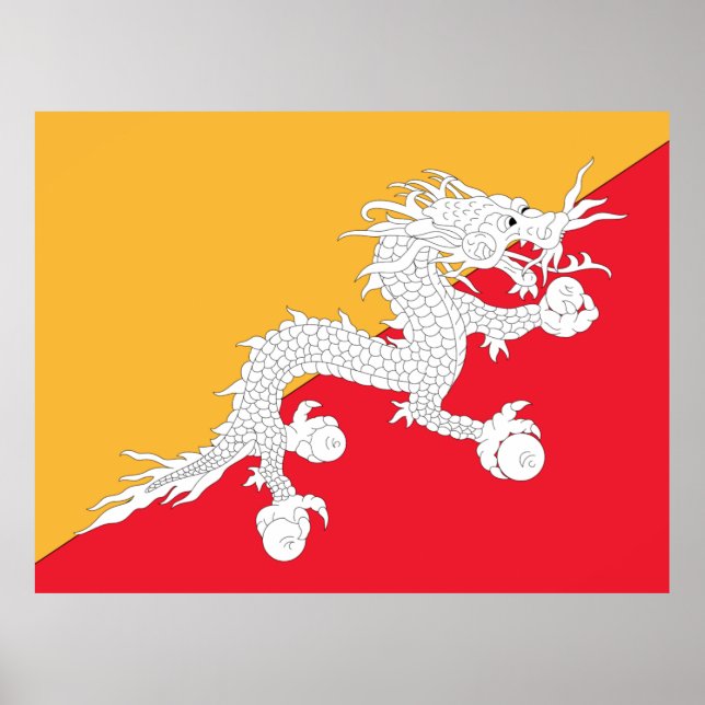 Flagga Bhutan Poster (Framsidan)