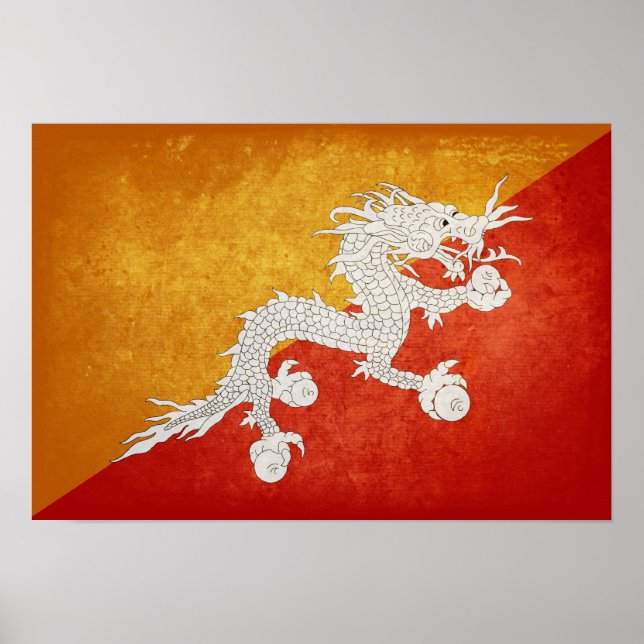 Flagga Bhutan Poster (Framsidan)