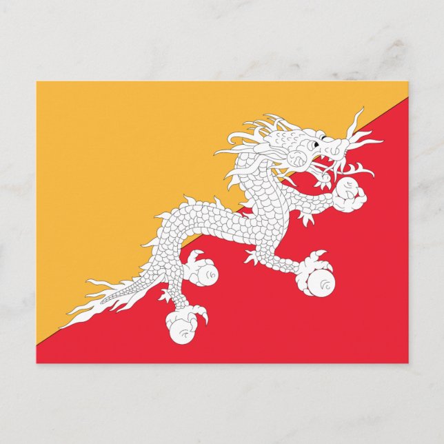 Flagga Bhutan Vykort (Framsida)