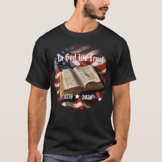 Flagga Bibel Amerikansk 250-årsjubileum T-Shirt