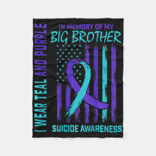 Flagga Big Brother Ck, Lila Suicide Awareness Fleecefilt