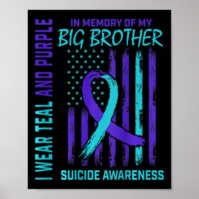 Flagga Big Brother Ck, Lila Suicide Awareness Poster (Framsidan)