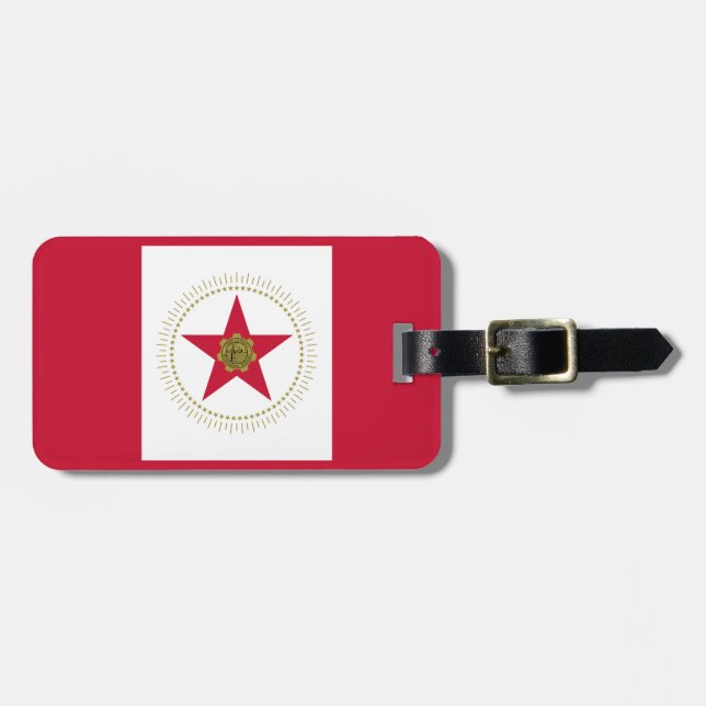 Flagga Birmingham, Alabama Luggage Tag Bagagebricka (Horisontell Framsida)