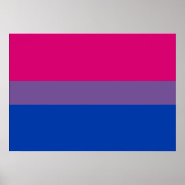 Flagga Bisexual Pride Poster (Framsidan)