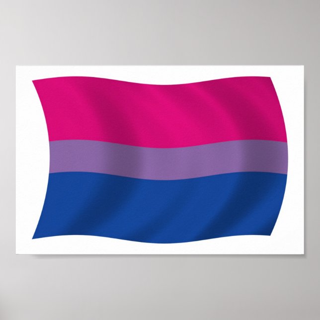 Flagga Bisexual Pride Poster Skriv ut (Framsidan)