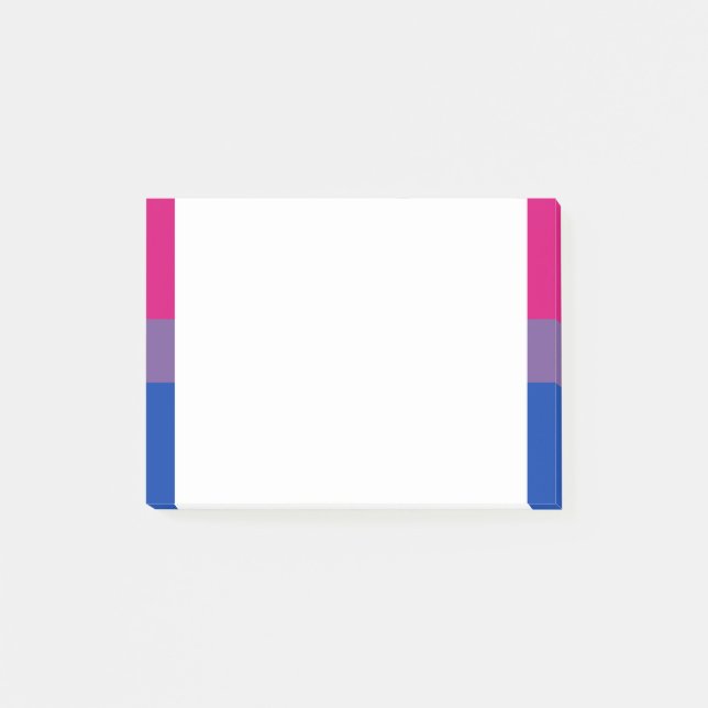 Flagga Bisexuellt Pride Post-it Block (Framsida)