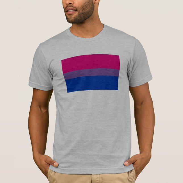 Flagga Bisexuellt Pride Tee Shirt (Framsida)