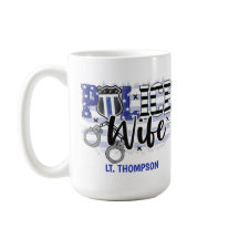 Flagga Blue Line för personligens polisbricka