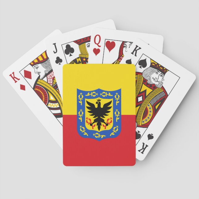 Flagga Bogota, Colombia Casinokort (Baksidan)