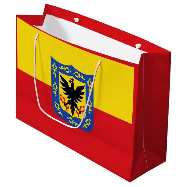Flagga Bogota, Colombia Large Gift Bag (Framsidan Vinklad)
