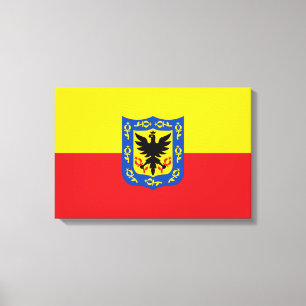 Flagga Bogotá (Colombias huvudstad) Canvastryck