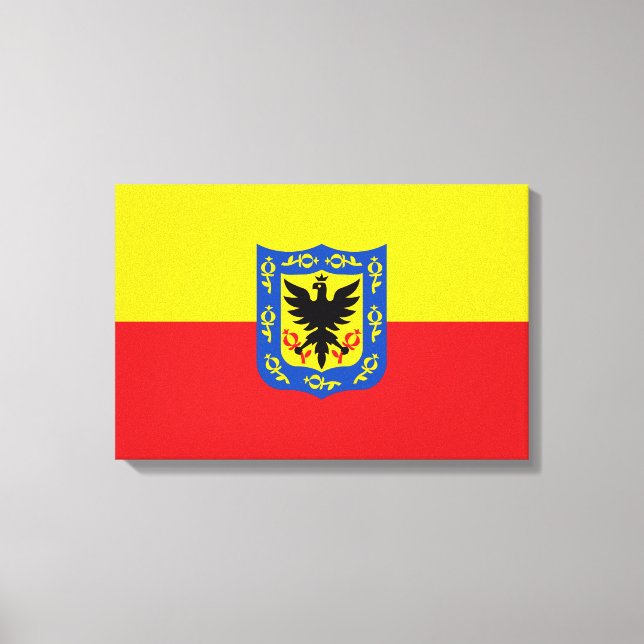 Flagga Bogotá (Colombias huvudstad) Canvastryck (Framsida)