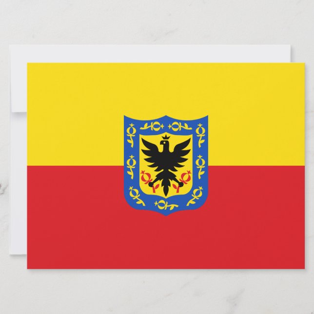 Flagga Bogotá (Colombias huvudstad) Kort (Framsida)