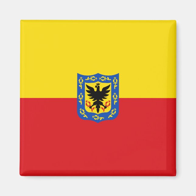 Flagga Bogotá (Colombias huvudstad) Magnet (Framsidan)