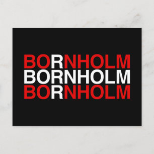 Flagga BORNHOLM Dansk Vykort