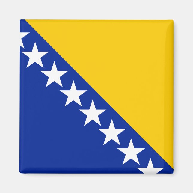 Flagga Bosnien och Hercegovina Magnet (Framsidan)
