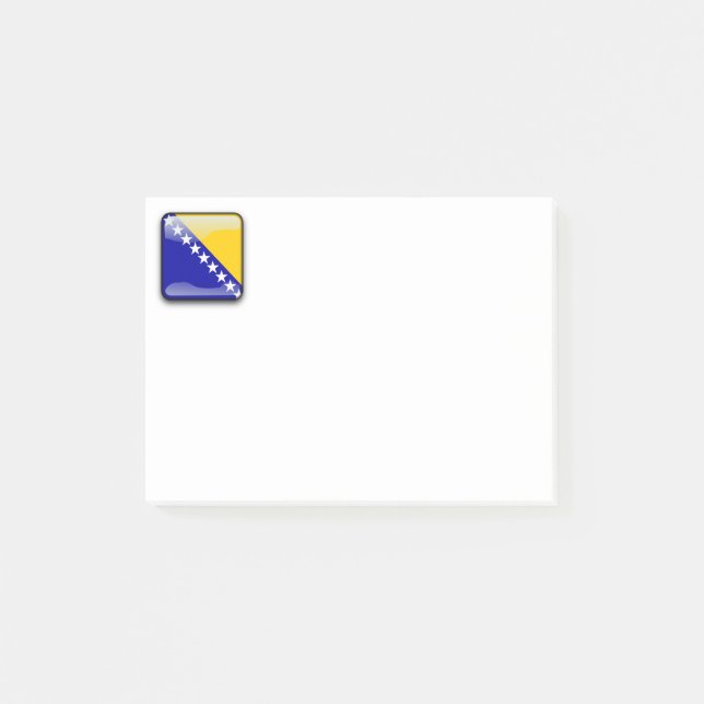 Flagga Bosnien och Hercegovina Post-it Block (Framsida)