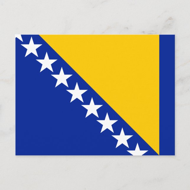 Flagga Bosnien och Hercegovina Vykort (Framsida)