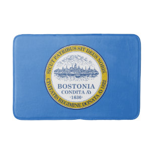 Flagga Boston, Massachusetts Bath Mat Badrumsmatta