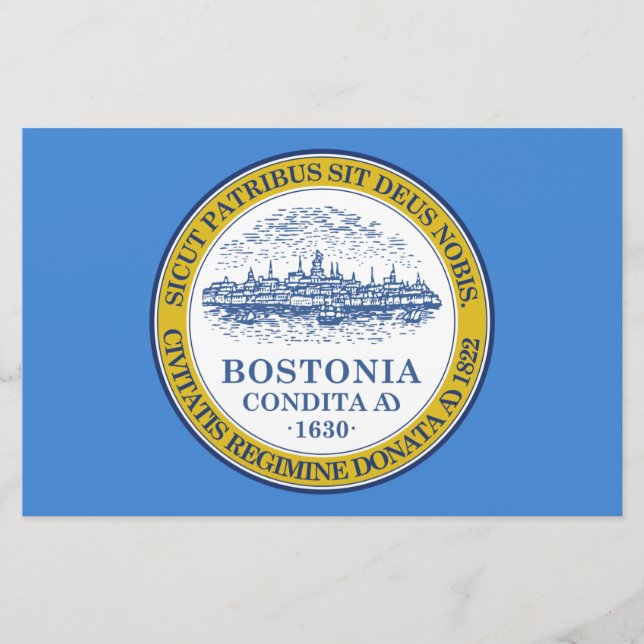 Flagga Boston (Massachusetts) Brevpapper (Framsida)