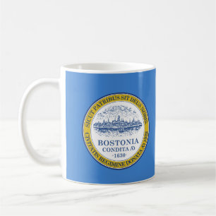 Flagga Boston, Massachusetts Coffee Mugg