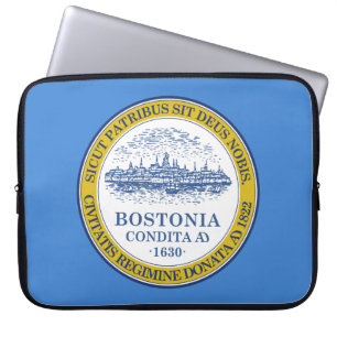 Flagga Boston (Massachusetts) Laptop Fodral