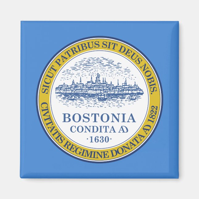Flagga Boston, Massachusetts Magnet (Framsidan)