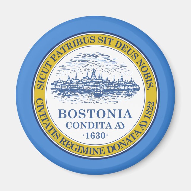 Flagga Boston (Massachusetts) Magnet (Framsidan)