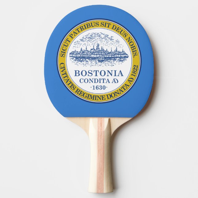 Flagga Boston, Massachusetts Ping-Pong Paddle Pingisracket (Framsidan)