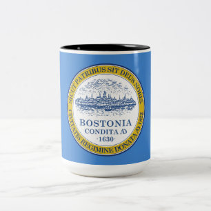 Flagga Boston (Massachusetts) Två-Tonad Mugg
