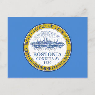 Flagga Boston (Massachusetts) Vykort