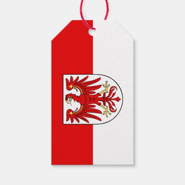 Flagga Brandenburg Gift-Märkre Presentetikett (Framsidan)