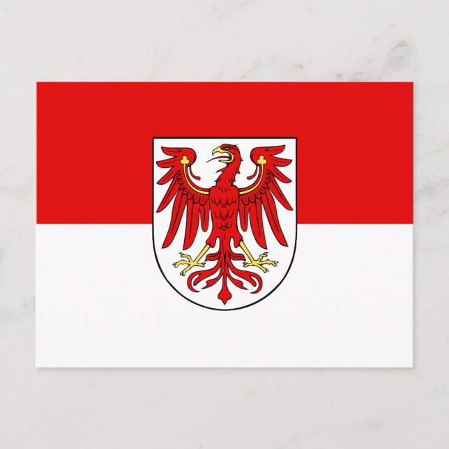 Flagga Brandenburg Vykort (Framsida)
