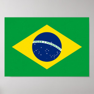 Flagga Brasilien - Bandeira do Brasil Poster