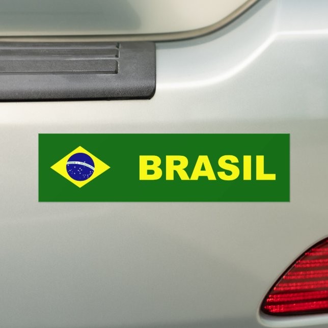 Flagga Brasilien/Brasilien Bildekal (På Bil)